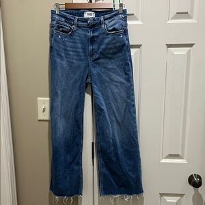 PAIGE Women's Dark Blue Ankle Jeans